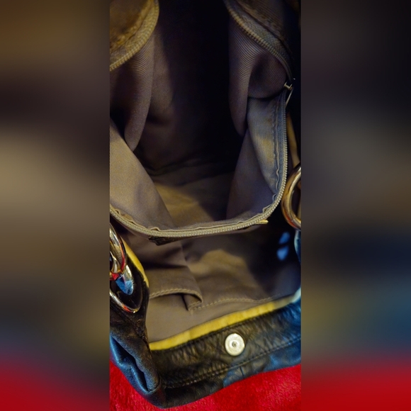 Coach Parker Black Leather Hobo Bag with Knot Tie Handle - Picture 10 of 12